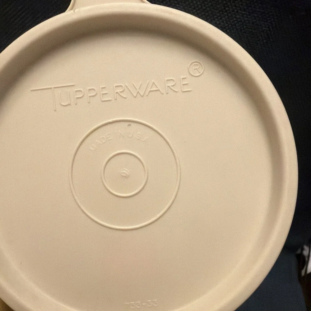 Vintage Tupperware Condiment Caddy Server Almond With Seals Party Picnic